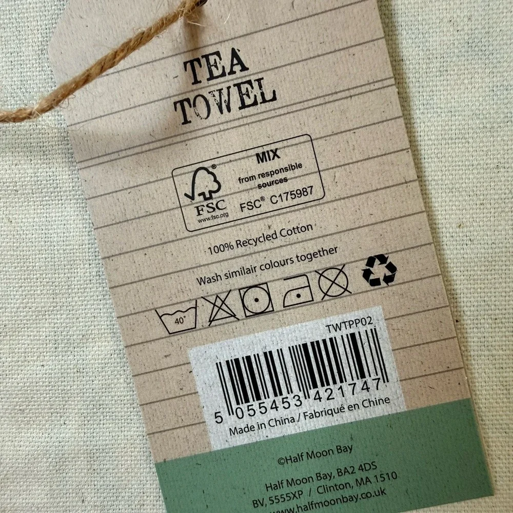 Jane Austen Sense And Sensibility Cotton Kitchen Tea Towel New NWT 16